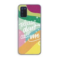 Don't call: Samsung Galaxy A03s Transparant Hoesje