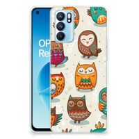 OPPO Reno 6 5G TPU Hoesje Vrolijke Uilen