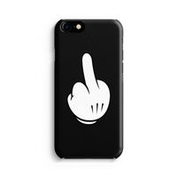 Middle finger black: Volledig geprint iPhone SE 2020 Hoesje