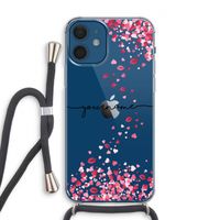 Hartjes en kusjes: iPhone 12 Transparant Hoesje met koord