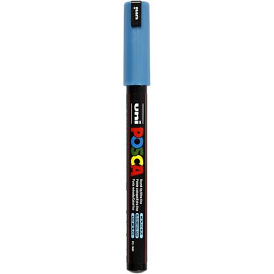 Uni-Posca Posca marker, afm pc-1mr, lijndikte 0,7 mm, extra-fijn, metallic blauw, 1 stuk