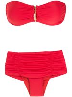 Brigitte bikini froncé à design bandeau - Rouge - thumbnail