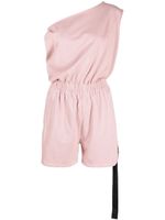 Rick Owens DRKSHDW combishort en coton à une épaule - Rose