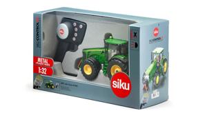 Siku John Deere 8345R Tractor op afstand bestuurbaar 1:32 inclusief controller metaal/kunststof groen werkt op batterijen compatibel met onderdelen