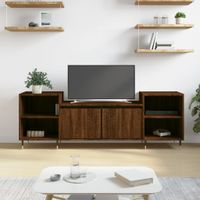 Tv-meubel 160x35x55 cm bewerkt hout bruineikenkleurig