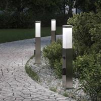 VidaXL Bolderverlichting met sensor en stopcontact 3 stuks 50 cm roestvrij staal ip44
