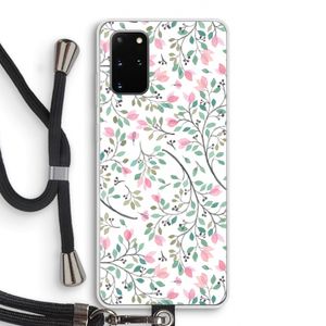 Sierlijke bloemen: Samsung Galaxy S20 Plus Transparant Hoesje met koord