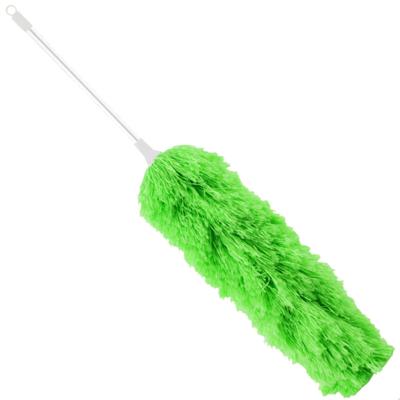 Plumeau/duster - synthetisch - groen - 60 cm - schoonmaak artikel