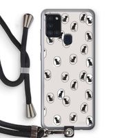 Miauw: Samsung Galaxy A21s Transparant Hoesje met koord