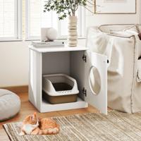 Kattenbak Verborgen Kattentoilet Binnenhuisdierhuis Multifunctionele Bijzettafel Kleine Houten Opbergkast voor Woonkamer Slaapkamer Kattenbak Verborgen Kattentoilet Binnenhuisdierhuis Multifunctionele Bijzettafel Kleine Houten Opbergkast voor Woonkamer Slaapkamer