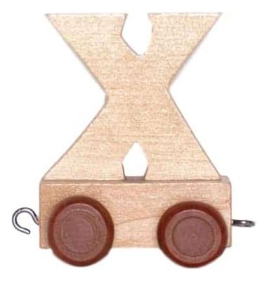 Bongers Speelgoed Houten letter x met wieltjes 6 cm hoog