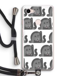 Cats: Pixel 3 Transparant Hoesje met koord