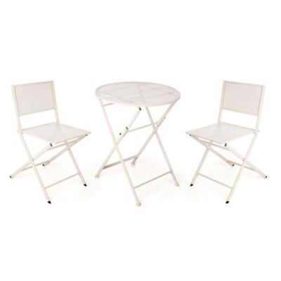 Tafel met twee stoelen Ibergarden Wit 96 x 60 x 22,5 cm