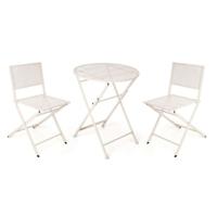 Tafel met twee stoelen Ibergarden Wit 96 x 60 x 22,5 cm