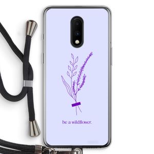 Be a wildflower: OnePlus 7 Transparant Hoesje met koord