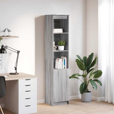 Hoge kast 37,5x35x180 cm spaanplaat grijs sonoma