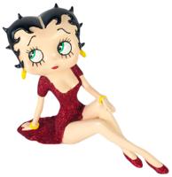 Betty Boop Demure - Rode Glitter Jurk Beeldje 21,5 cm