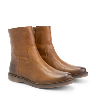 Travelin&apos; Women - zipper boot - Cognac - Maat 36