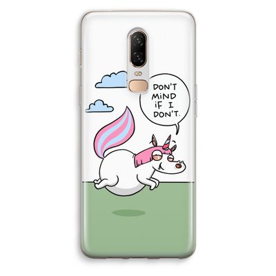 Unicorn: OnePlus 6 Transparant Hoesje