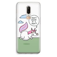 Unicorn: OnePlus 6 Transparant Hoesje