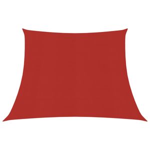 Zonnezeil 160 g/m 4/5x3 m HDPE rood