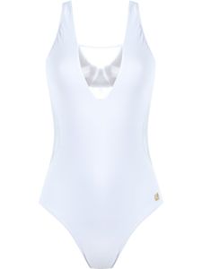 Brigitte square neck tulle swimsuit - Blanc