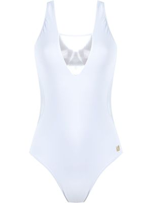 Brigitte square neck tulle swimsuit - Blanc