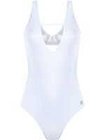 Brigitte square neck tulle swimsuit - Blanc