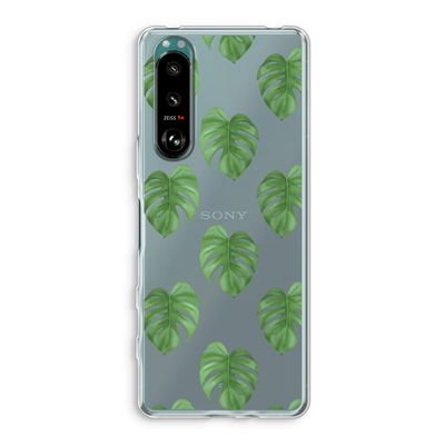 Monstera leaves: Sony Xperia 5 III Transparant Hoesje