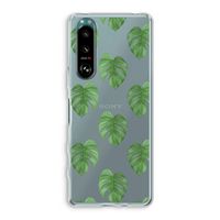 Monstera leaves: Sony Xperia 5 III Transparant Hoesje
