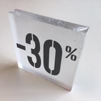 Acryl kortingsblok -30% mat transparant