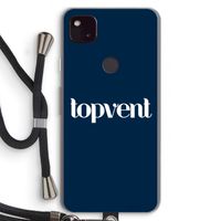 Topvent Navy: Pixel 4a 5G Transparant Hoesje met koord
