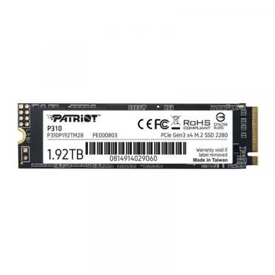 Patriot p310p192tm28p310 p310 ssd, 1920 gb, m.2 2280, retail, 2100/ 1800 mb/s, 280k/ 250k iops