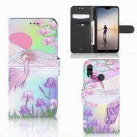 Huawei P20 Lite | Telefoonhoesje | Met pasjeshouder | Bird