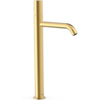 Wastafelkraan Tres Study | Opbouw | Mengkraan | Hoog model | 1-knop | Rond | 24k Goud mat