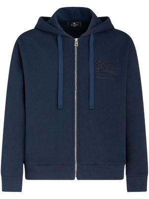 ETRO veste zippée à logo brodé - Bleu