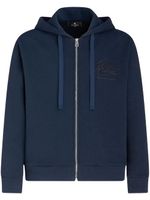 ETRO veste zippée à logo brodé - Bleu