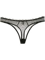 Gilda & Pearl string en dentelle - Noir