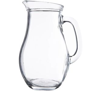 Karaf/schenkkan 1 liter van glas bol model   -