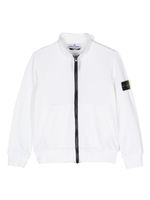 Stone Island Junior sweat zippé à motif Compass signature - Blanc - thumbnail