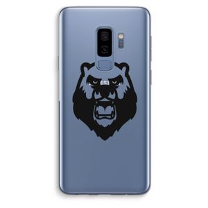 Angry Bear (black): Samsung Galaxy S9 Plus Transparant Hoesje