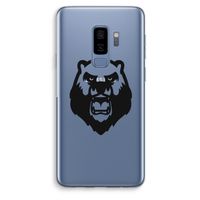 Angry Bear (black): Samsung Galaxy S9 Plus Transparant Hoesje