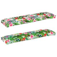 VidaXL Pallet kussen set 2 pcs tropische jungle 150 x 40 x 8 cm