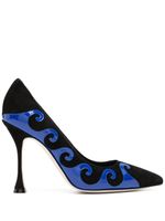 Manolo Blahnik escarpins Kasai 105 mm à appliqués - Noir