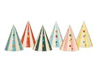 Party Hoedjes Met Pompons 16cm (6st)