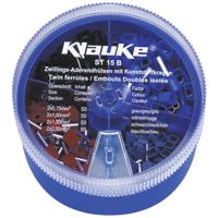 Klauke ST15B Assortiment dubbele adereindhulzen 0.75 mm², 1 mm², 1.5 mm², 2.5 mm² Deels geïsoleerd Grijs, Rood, Zwart, Blauw 200 onderdelen - thumbnail