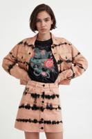 Denim minirok met tie-dye - RED - 38