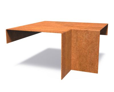 Cortenstaal overzetprofiel (20,4cm.) binnenhoek 30x30x15cm.