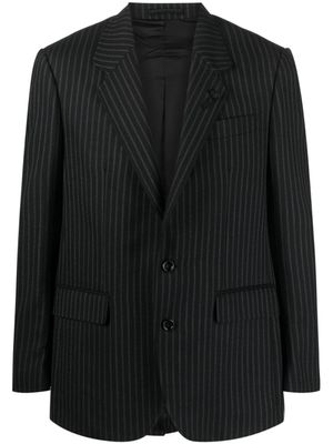 Lardini blazer boutonné à fines rayures - Noir