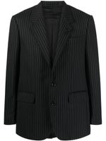 Lardini blazer boutonné à fines rayures - Noir